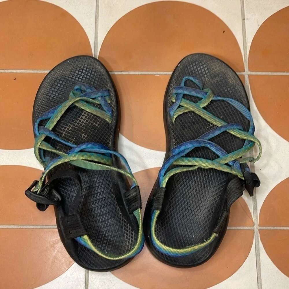 Chaco Z Yampa Fresh Blue and Green Sandals